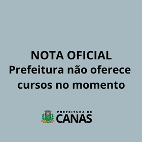 Nota Oficial sobre Cursos