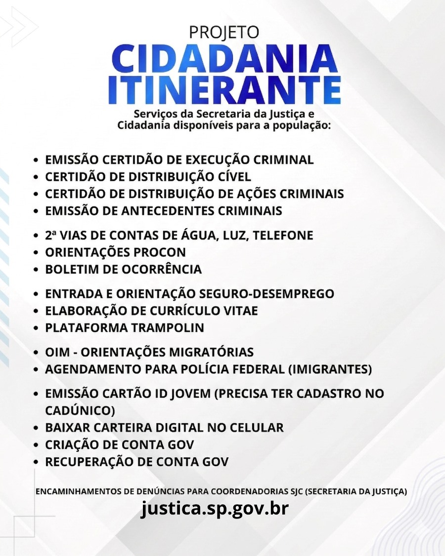 PROJETO CIDADANIA ITINERANTE
