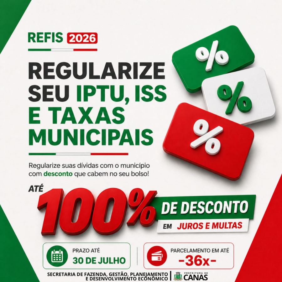 Regularize IPTU, ISS e taxas